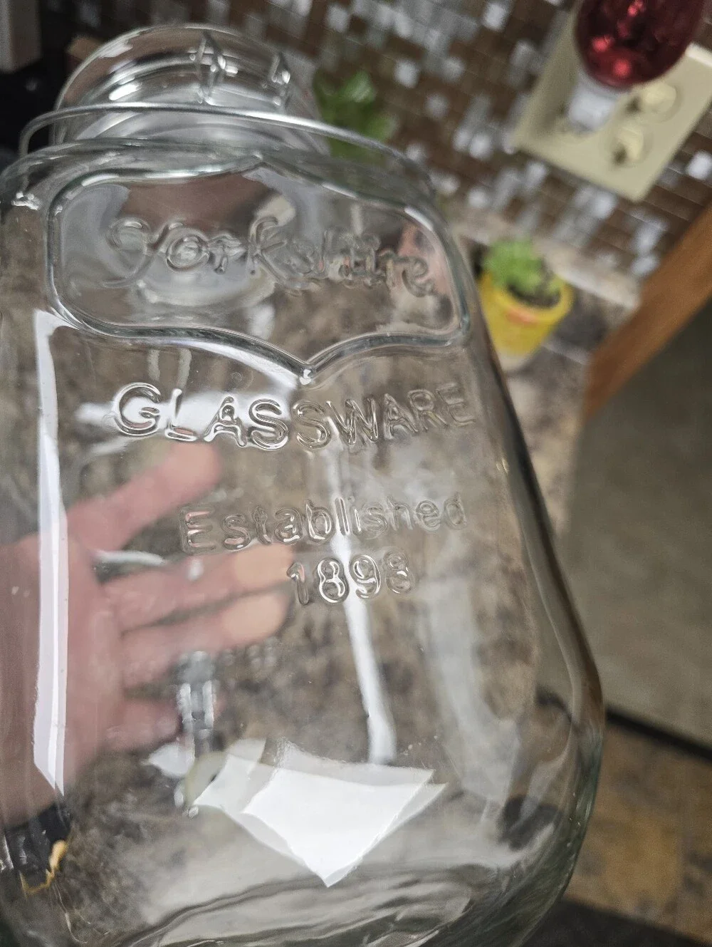 Clear Glass Beverage Dispenser with Spigot - Glassware